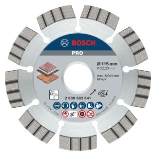 Disc diamantat piatra Bosch PRO, 115x22.23x2.2mm