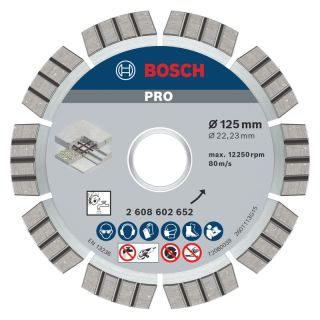 Disc diamantat beton/beton armat Bosch PRO, 125x22.23x2.2mm