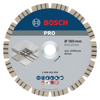 Disc diamantat beton/beton armat Bosch PRO, 180x22.23x2.4mm