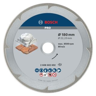 Disc diamantat marmura Bosch PRO, 180x22.23x2.2mm