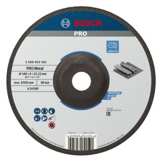 Disc polizare otel Bosch PRO, 180x22.23x6mm