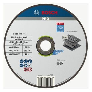 Disc taiere metal/inox Bosch PRO oSa, 180x22.23x1.6mm