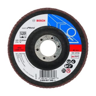 Disc lamelar slefuire otel Bosch PRO X551, inclinat, 115x22.23mm, G120