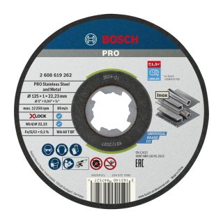 Disc taiere metal/inox Bosch PRO, X-Lock, 125x22.23x1mm