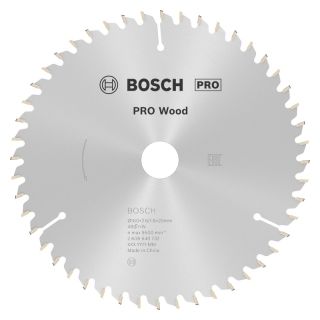Panza fierastrau circular Bosch PRO Wood, 160x20x2.6/1.6mm, 48 dinti