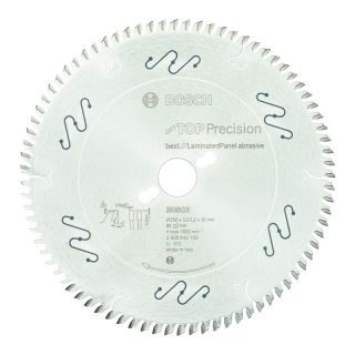 Panza fierastrau circular Bosch Best for Laminated Panel Abrasive, 250x30x3.2/2.2mm, 80 dinti