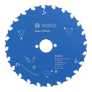 Panza fierastrau circular Bosch EXPERT for Wood, 190x30x2.6/1.6mm, 24 dinti