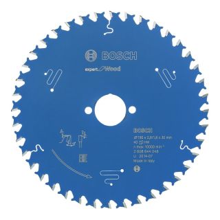 Panza fierastrau circular Bosch EXPERT for Wood, 190x30x2.6/1.6mm, 40 dinti