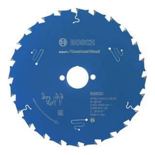 Panza fierastrau circular Bosch EXPERT for Construct Wood, 190x30x2/1.3mm, 24 dinti