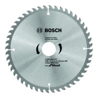 Panza fierastrau circular Bosch Eco for Wood, 190x30x2.2/1.4mm, 48 dinti