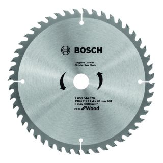 Panza fierastrau circular Bosch Eco for Wood, 190x20x2.2/1.4mm, 48 dinti