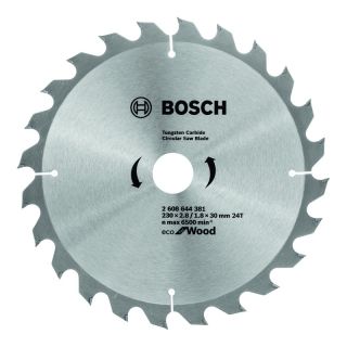 Panza fierastrau circular Bosch Eco for Wood, 230x30x2.8/1.8mm, 24 dinti