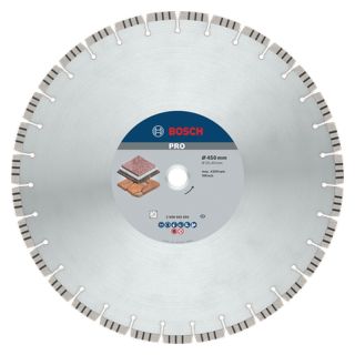Disc diamantat steatit/minerale dure Bosch PRO Stone, 450x25.4x3.8mm