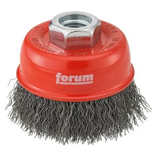 Perie oala Forum, fir ondulat otel 0.3mm, M14, 60mm