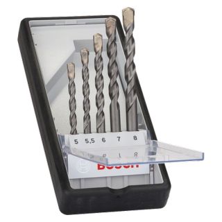 Set burghie pentru beton Bosch CYL-3, cilindrica, 5-8mm, 5 bucati