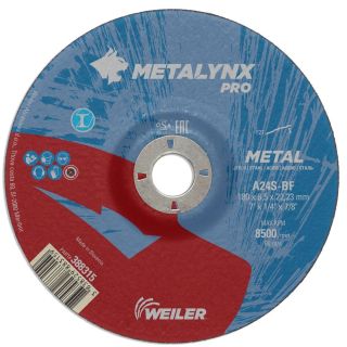 Disc polizare metal Weiler METALYNX PRO, 180x22.23x6.5mm