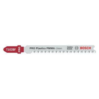 Panza fierastrau pendular/vertical Bosch PRO Plastics PMMA clean T102BF, 92mm, 3 bucati