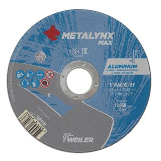 Disc taiere aluminiu Weiler METALYNX MAX, 125x22.23x1mm