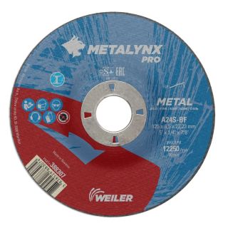 Disc polizare metal Weiler METALYNX PRO, 125x22.23x6.5mm