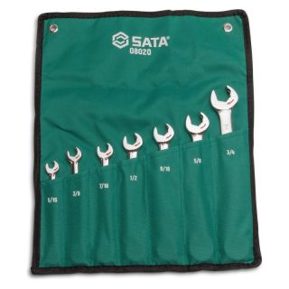 Set chei combinate cu clichet Sata, 5/16"-3/4", 7 piese