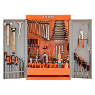 Dulap de scule cu 2 usi, trusa scule de uz general - 110 piese, 602x250x900mm