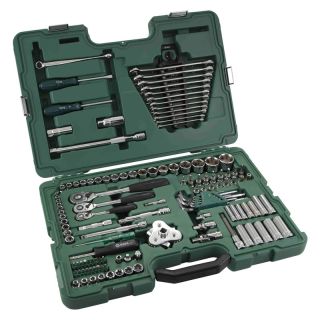 Trusa capete chei tubulare Sata, 1/4", 3/8", 1/2", accesorii, 128 piese