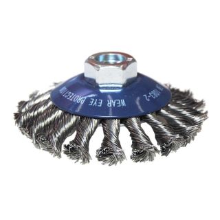 Perie conica Weiler, fir rasucit otel 0.5mm, M14, 100mm