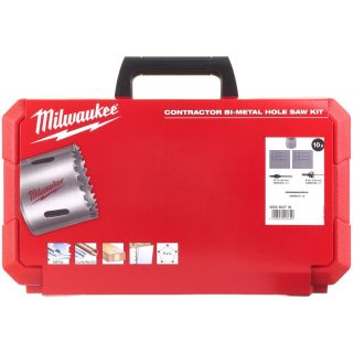 Set carote HSS Bi-Metal Milwaukee Contractor, 25-76mm, 10 bucati