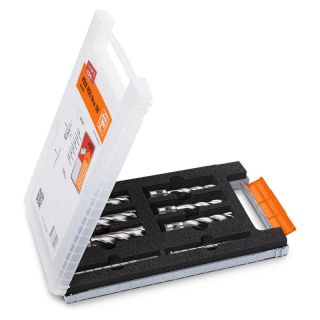 Set carote HSS Fein Nova QI, 12/14/16/18/20/22x50mm, 2 pini centrare 100mm