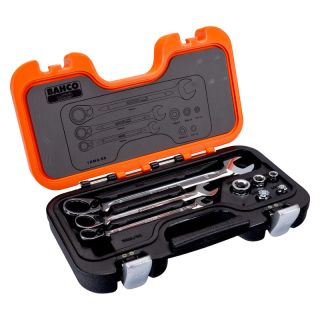 Set chei combinate cu clichet si adaptoare, 8 bucati