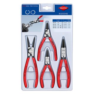 Set clesti inel siguranta Knipex J1 J2 A1 A2 4 piese in carcasa plastic