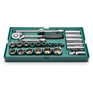 Trusa de tubulare Sata, SAE, 1/2", 25 piese
