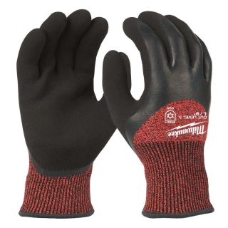 Manusi protectie frig Milwaukee WINTER CUT C, negru/rosu, mas. 9/L