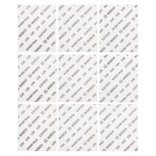 Set plase abrazive Bosch EXPERT W480 Web, 115x140mm, G120/180/240/320, 9 bucati