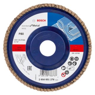 Disc lamelar slefuire otel Bosch X431 Standard for Metal, plastic, 115x22.23mm, G120