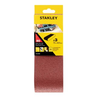 Banda abraziva slefuire Stanley, 75x457mm, G60, 3 bucati