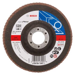 Disc lamelar slefuire otel Bosch X551 Expert for Metal, 125x22.23mm, G120