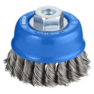 Perie oala Bosch PRO Metal, fir rasucit otel 0.5mm, M10, 75mm