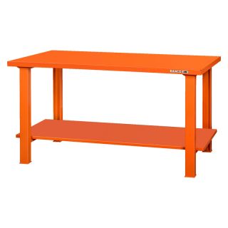 Banc de lucru Bahco din otel cu blat si tava inferioara, 1030x750x1800mm, portocaliu