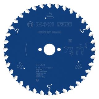 Panza fierastrau circular Bosch EXPERT Wood, 160x20x1.8/1.2mm, 36 dinti