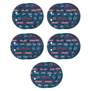 Disc abraziv Bosch EXPERT O780, 125mm, G560/80/120/180/240, 55 bucati