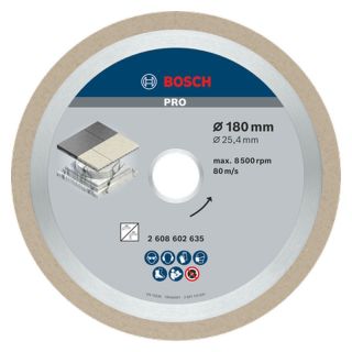 Disc diamantat ceramica Bosch PRO Ceramic, 180x25.4x2.2mm