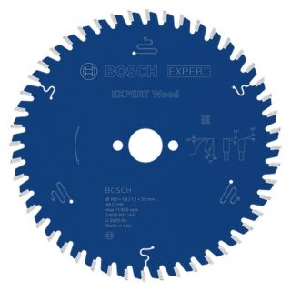 Panza fierastrau circular Bosch EXPERT Wood, 160x20x1.8/1.2mm, 48 dinti