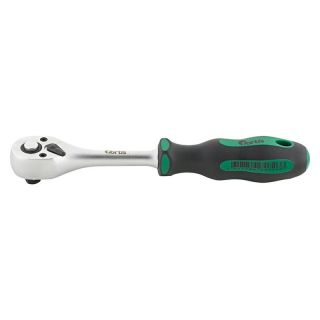 Antrenor cu clichet reversibil Fortis, maner 2k, 3/8", 72 dinti, 200mm