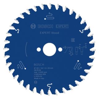 Panza fierastrau circular Bosch EXPERT Wood, 140x20x1.8/1.3mm, 36 dinti
