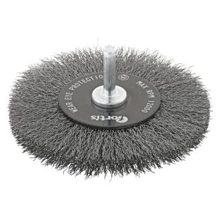 Perie disc Fortis, fir ondulat otel 0.2mm, 100mm