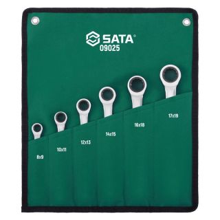 Set chei inelare duble cu clichet Sata, 8x9-17x19mm, 6 piese