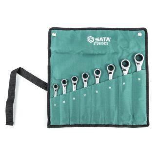 Set chei combinate cu clichet Sata, 8-19mm, 8 piese
