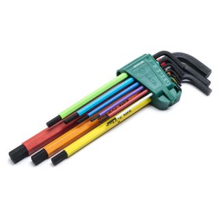 Set chei hexagonale in L Sata, codificare culori, 1.5-10mm, 9 piese