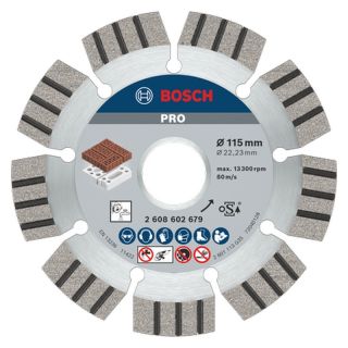 Disc diamantat caramida Bosch PRO Abrasive, 115x22.23x2.2mm